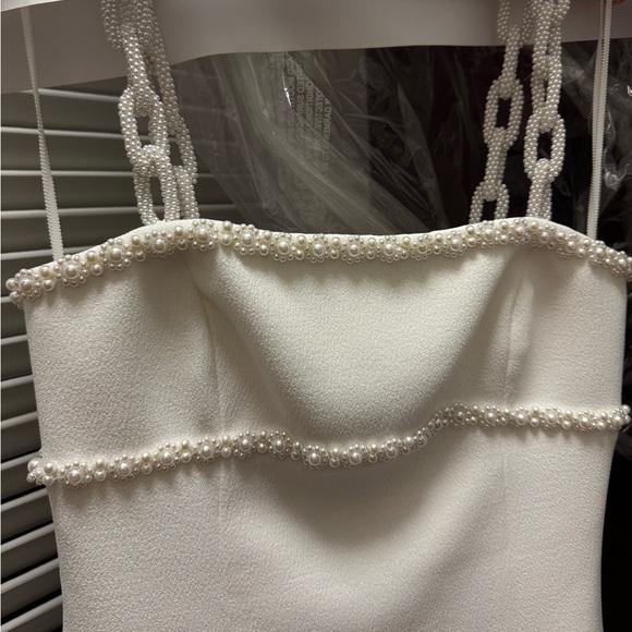 Rebecca Vallance bridal perle embellished bonded minidress - Picture 3 of 4